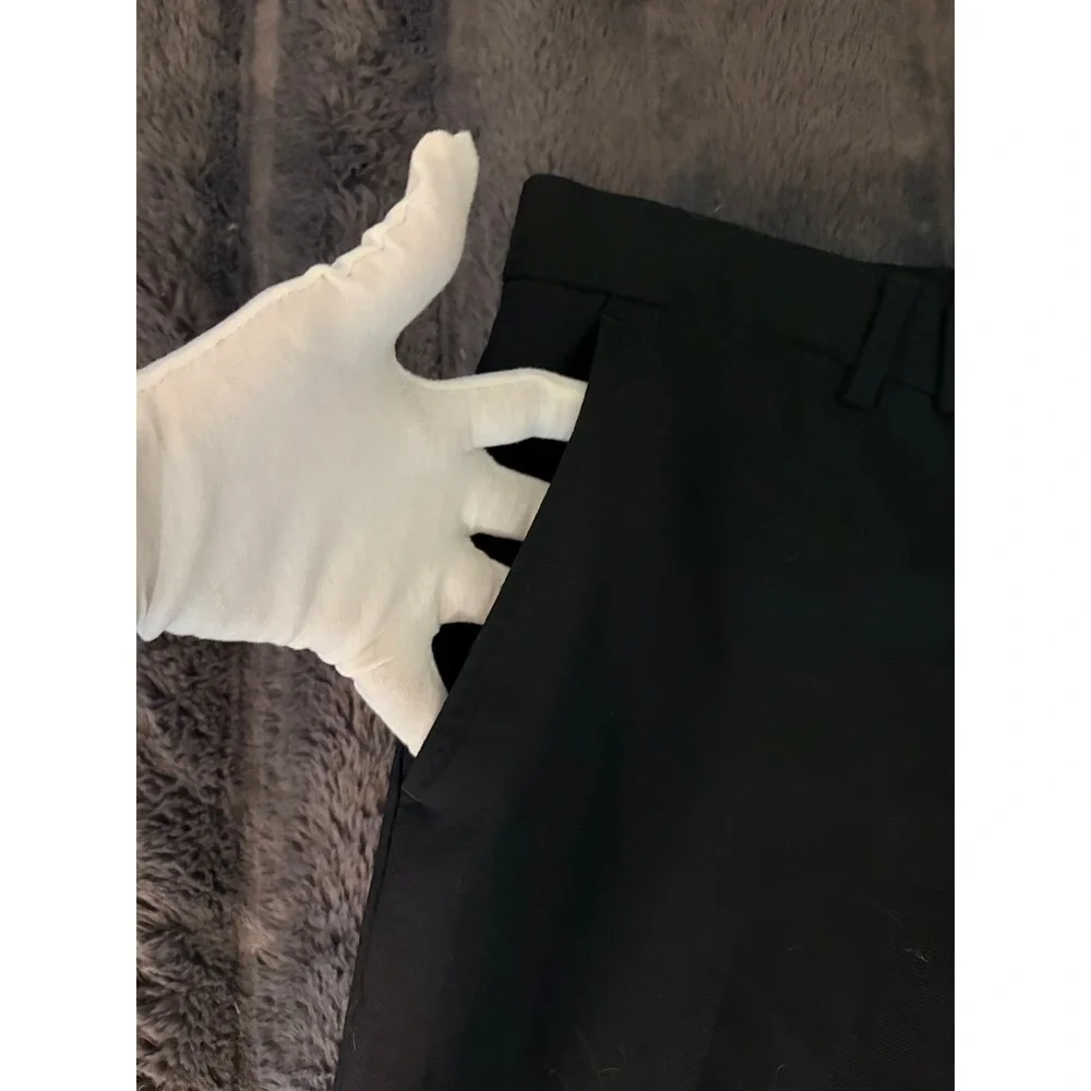 Banana Republic Italian Super 110's Wool Dress Pants Black 31x29 Flat Front